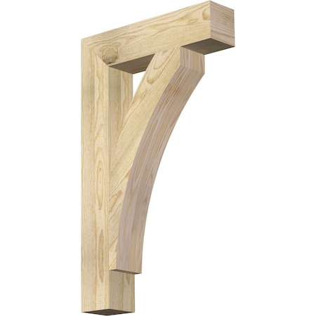 Ekena Millwork Thorton Block Rough Sawn Bracket, Douglas Fir, 4"W x 18"D x 30"H BKT04X18X30THR05RDF